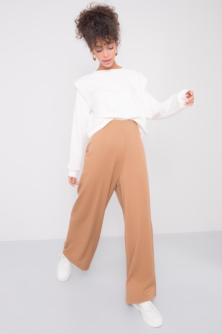 Beige wide trousers BSL