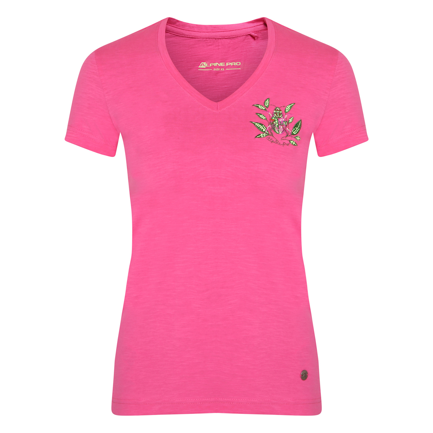 Women's Cotton T-shirt ALPINE PRO BRIJA Carmine Rose Variant PB