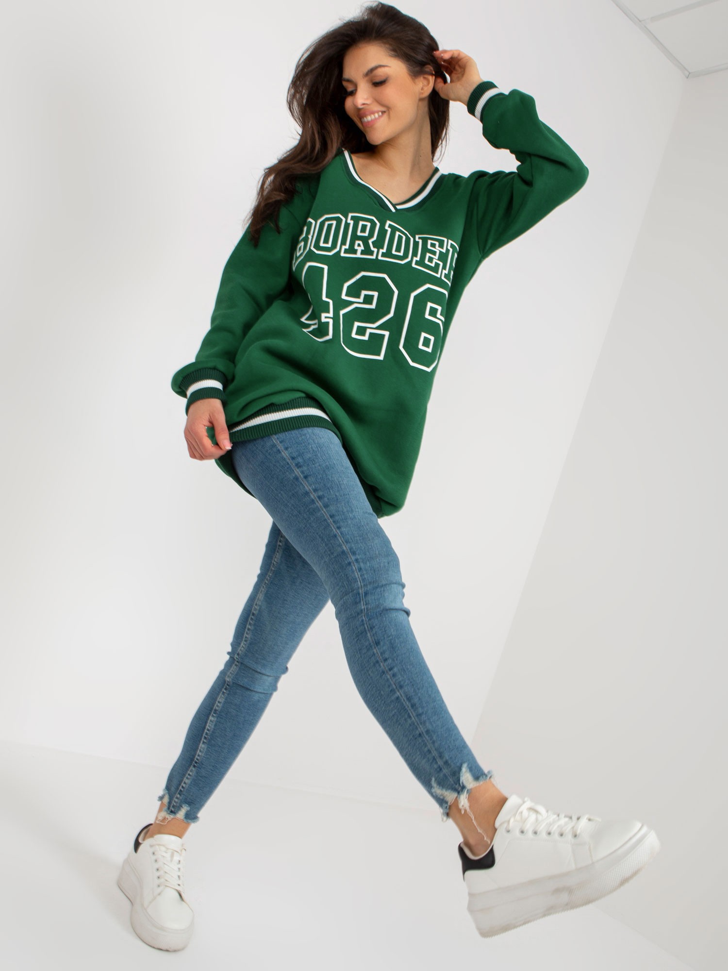 Dark Green Long Sweatshirt