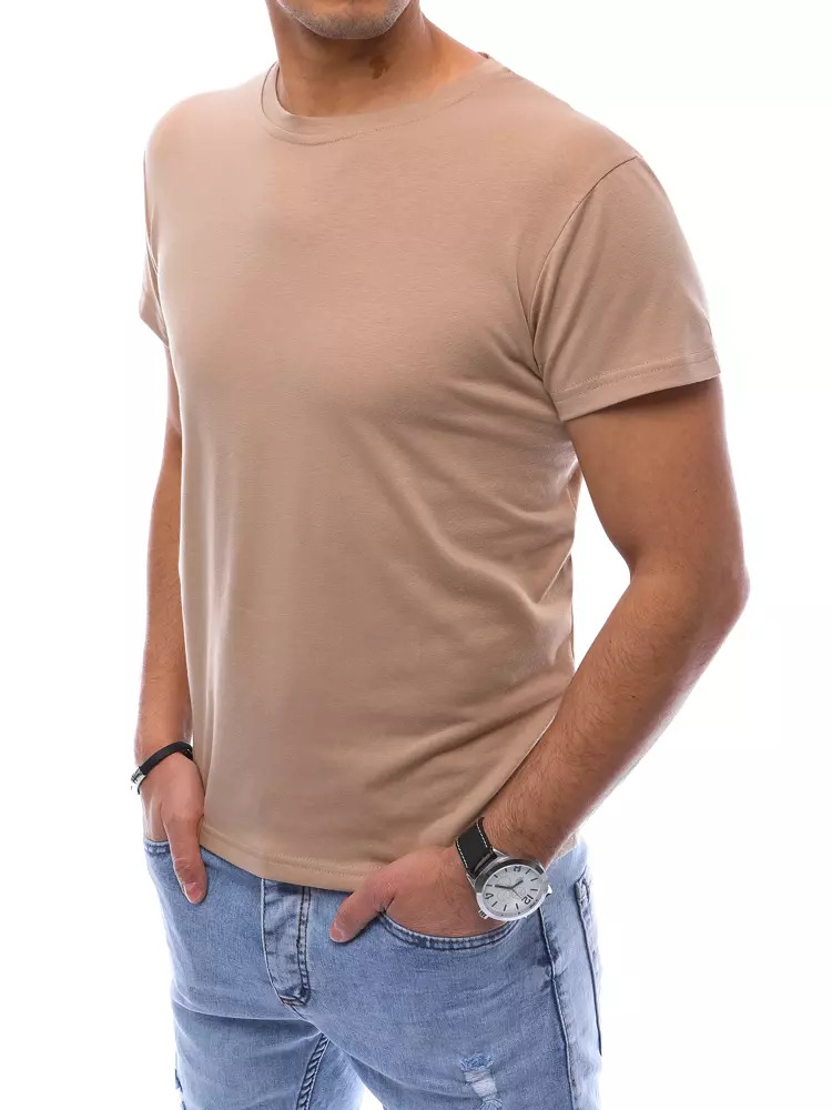 Levně Béžové pánské tričko RX4894