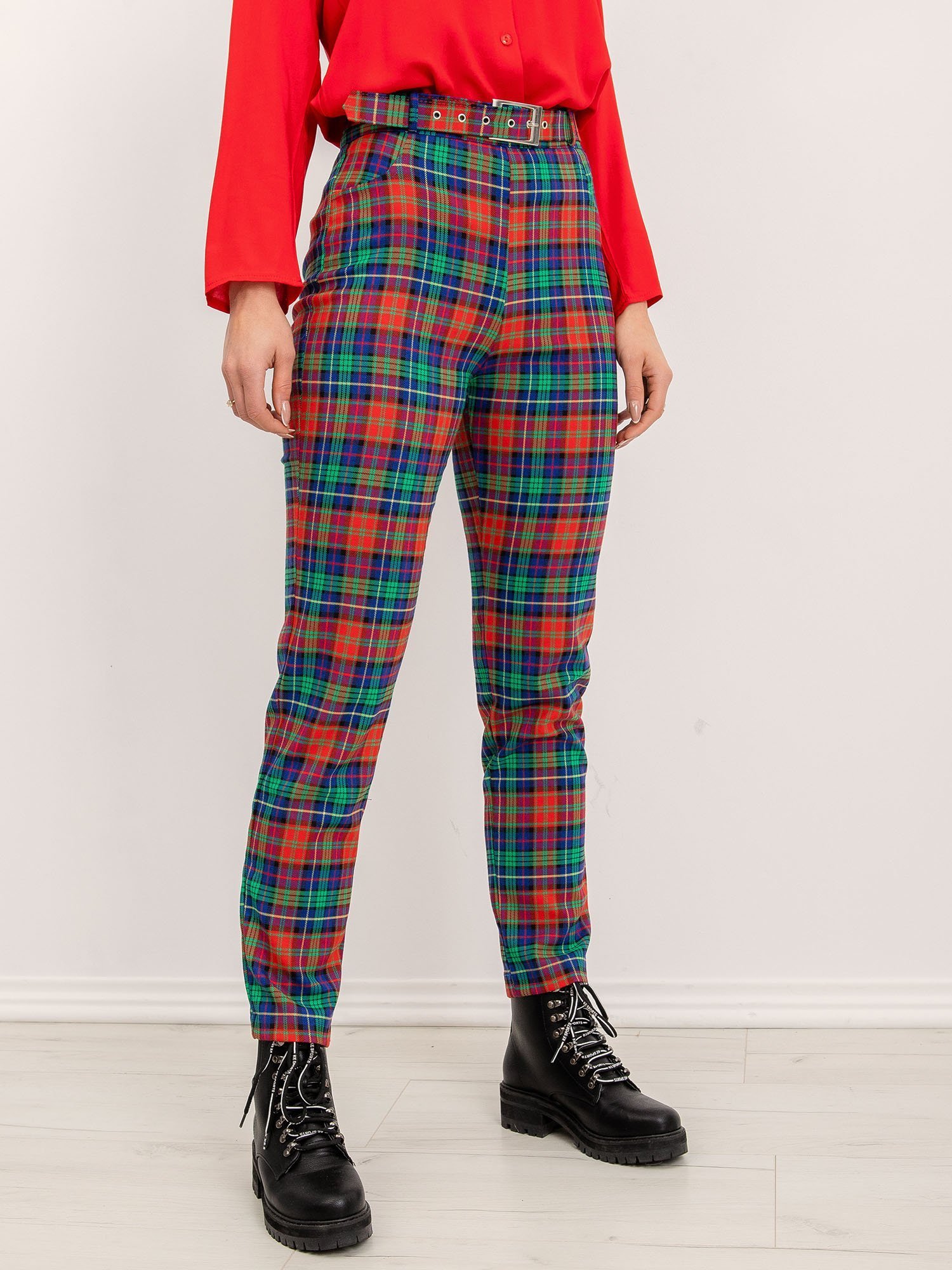 BSL Red checked trousers