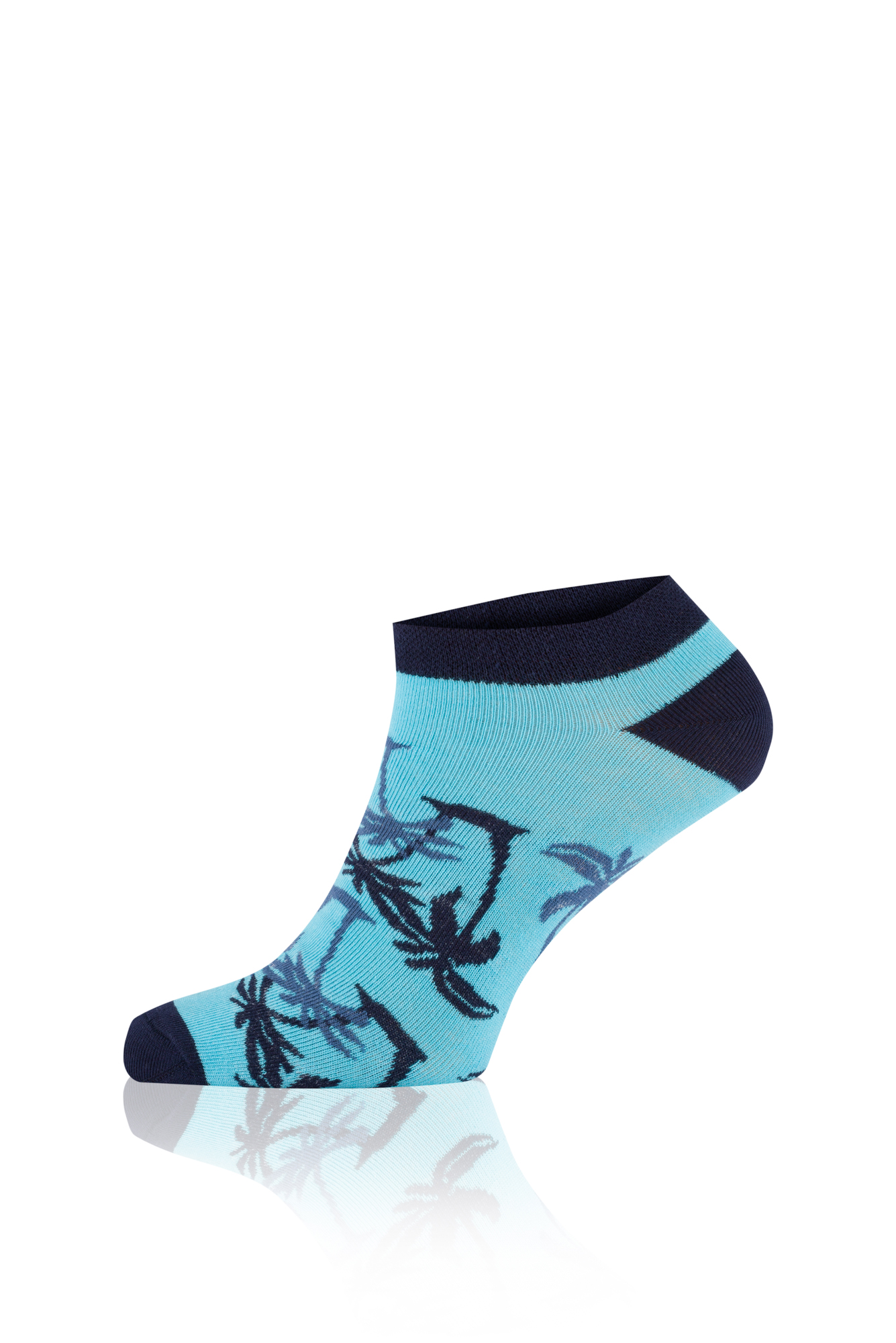 Kotníkové ponožky PALEROS - tmavě modrá/tyrkysová