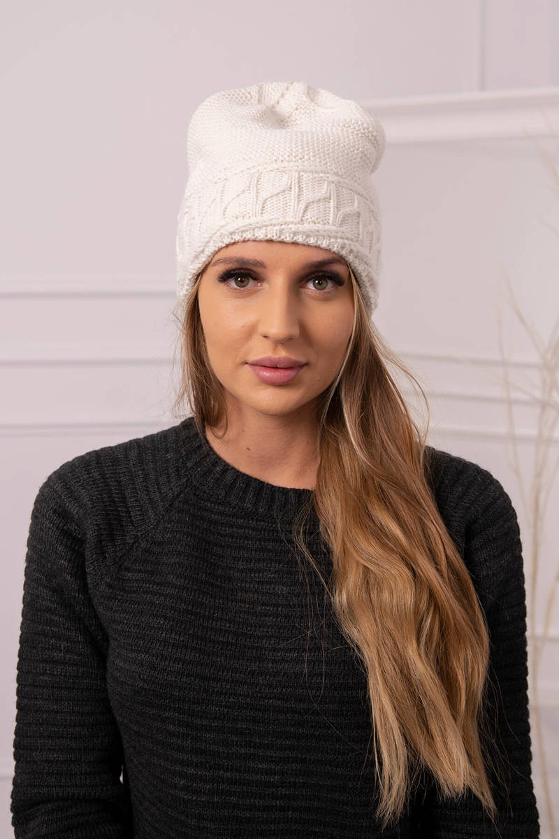 Ladies beanie Aniela K338 ecru