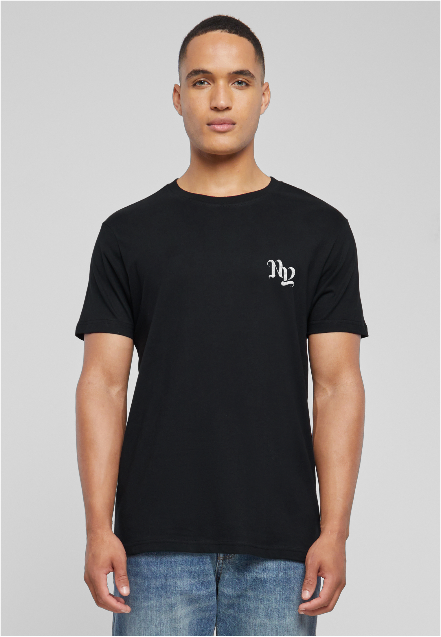 Men's T-shirt NY Tags EMB Black