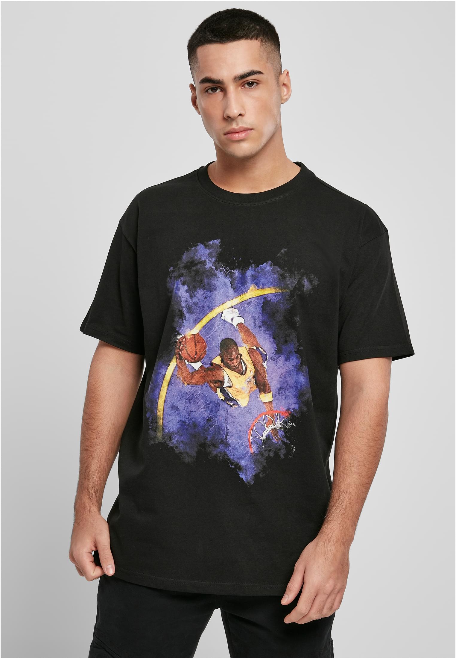 Levně Basketbalové mraky 2.0 Oversize tričko černé
