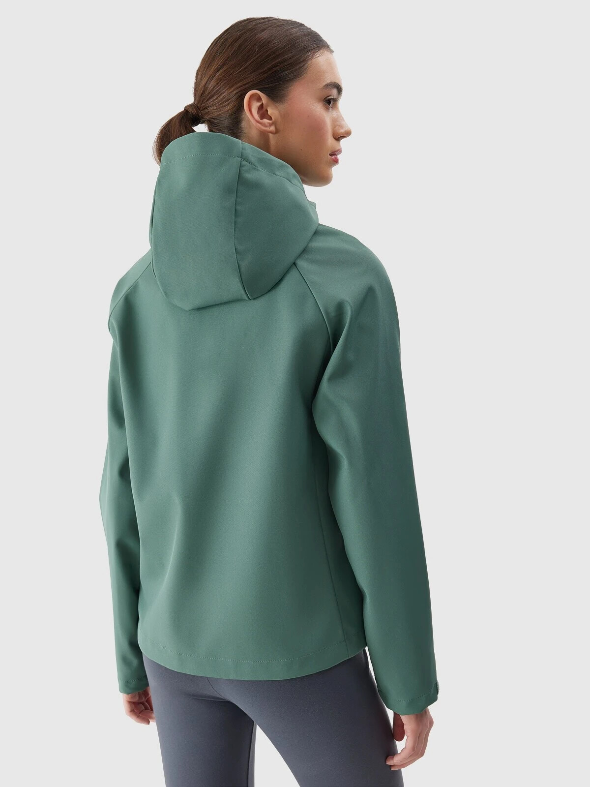 Women's windproof softshell jacket 5000 4F membrane - green