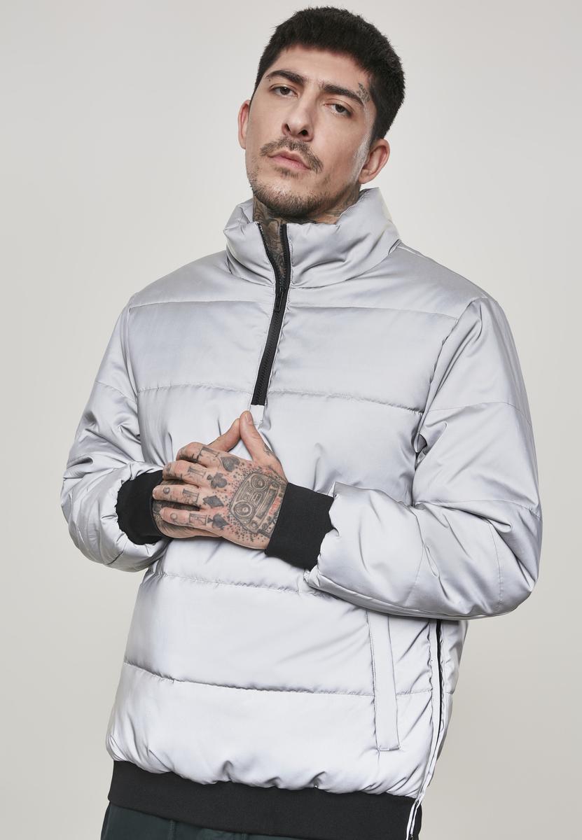 Reflective Pullover Jacket Silver