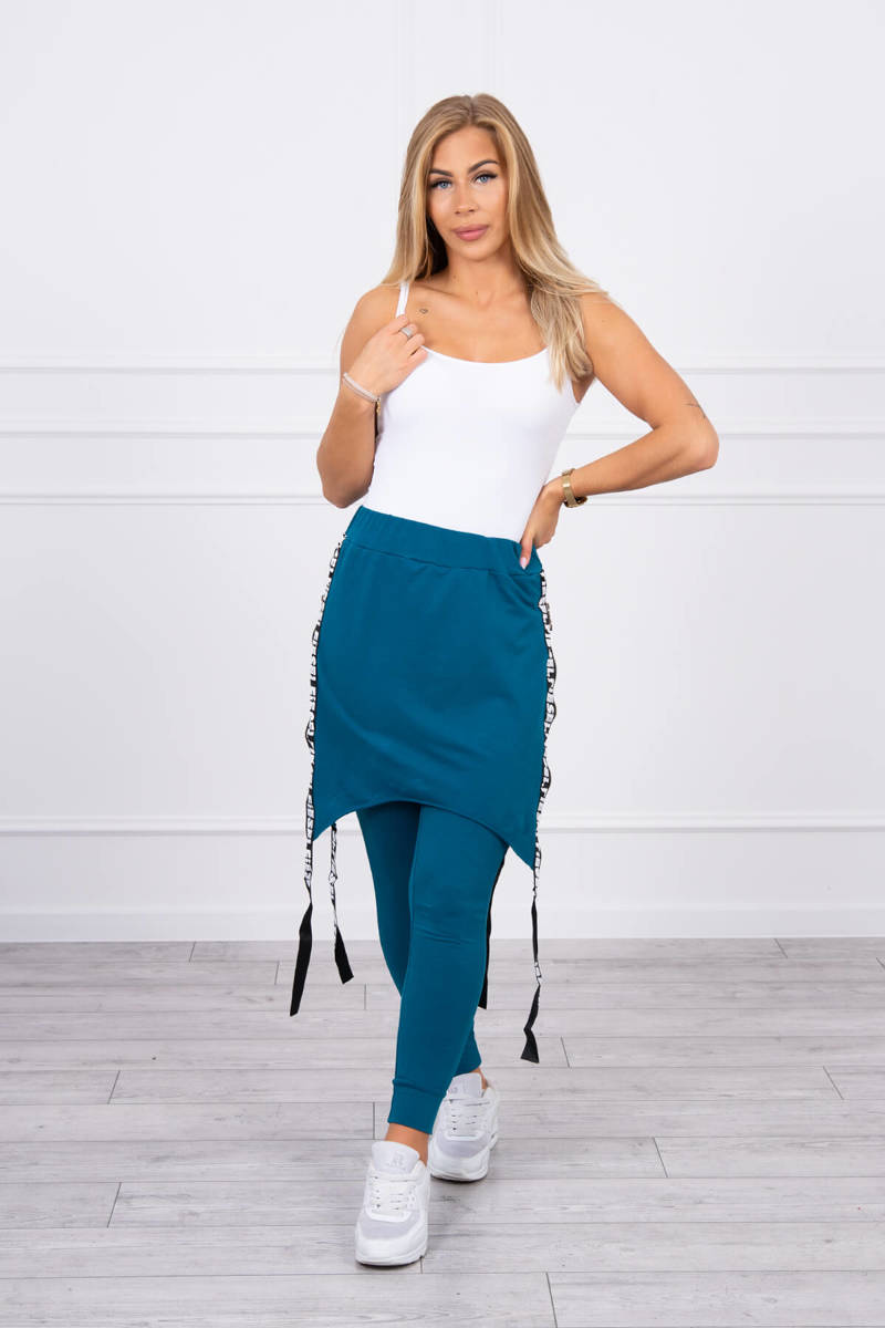Pants/suit with selfie inscription navy