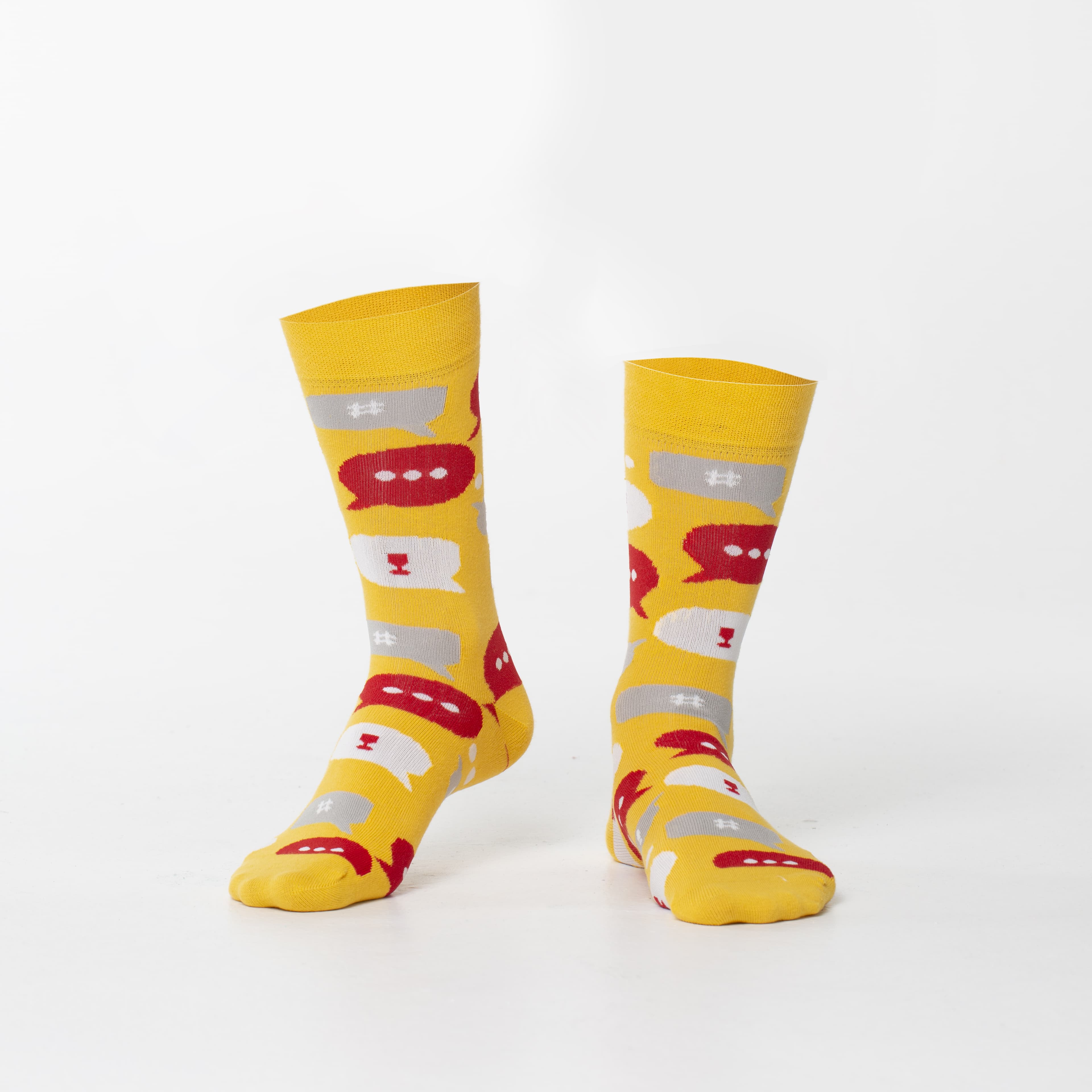 Levně Žluté pánské ponožky ve zprávě