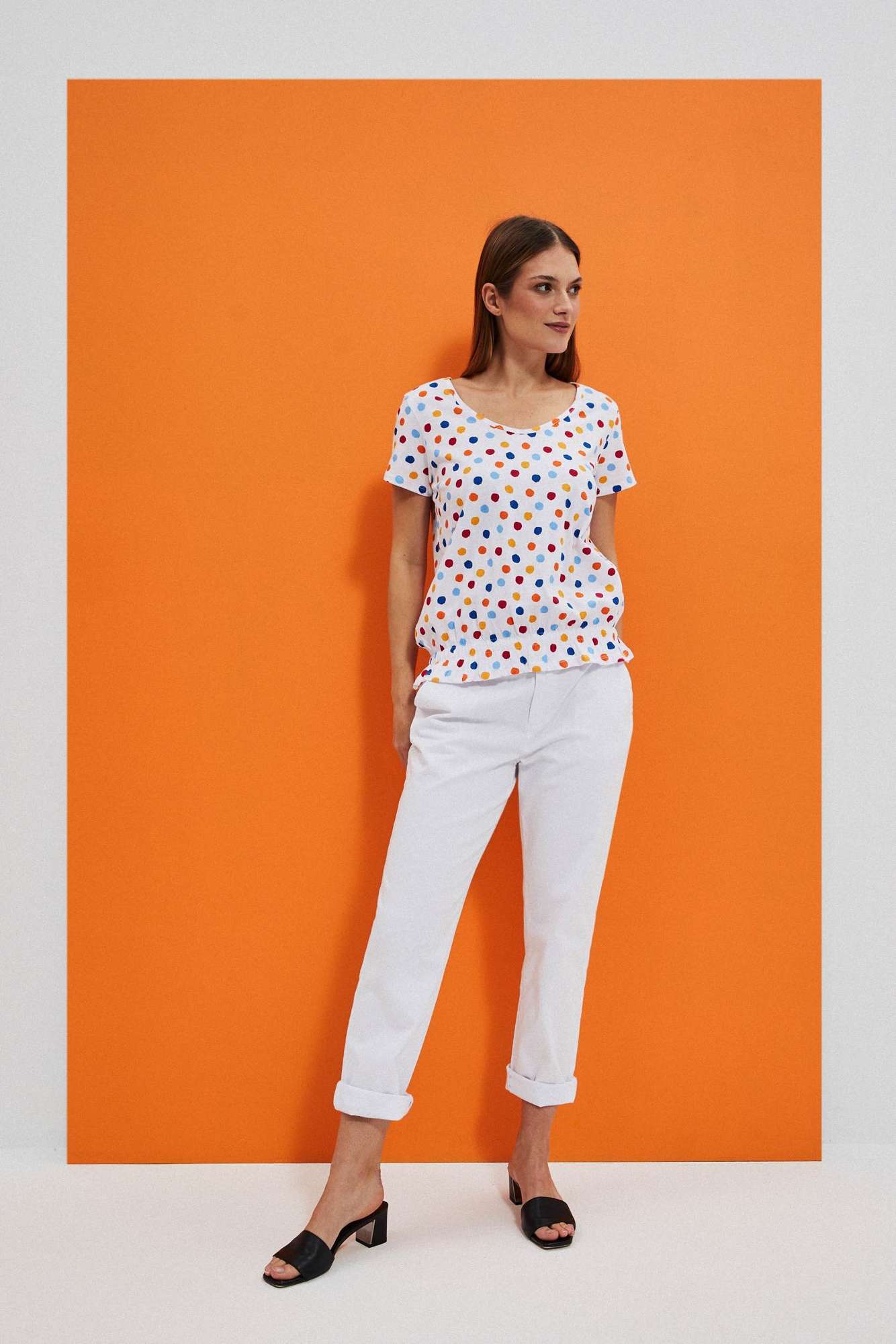 WOMEN'S T-SHIRT L-TS-4053 WHITE