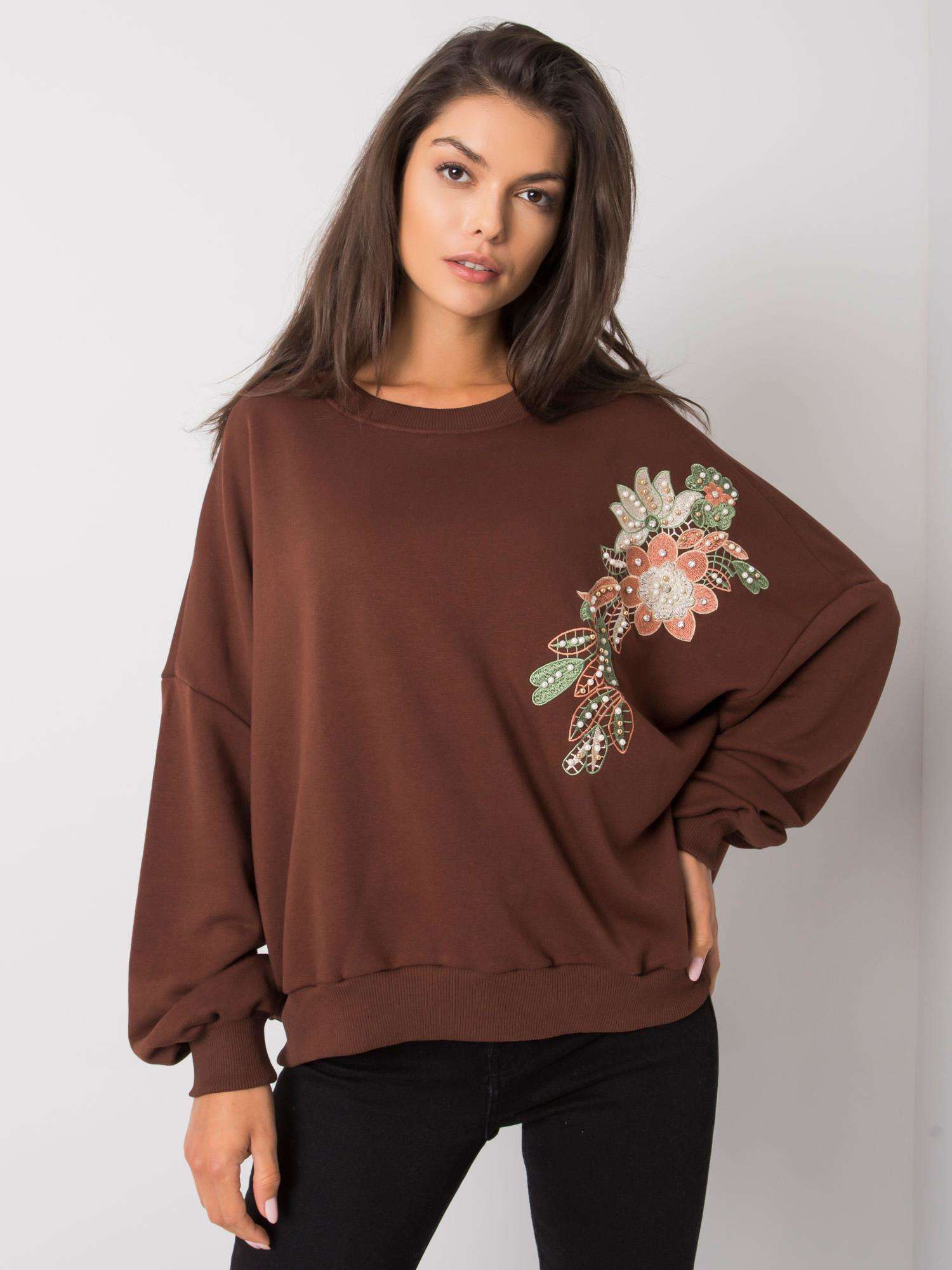 dark brown sweatshirt