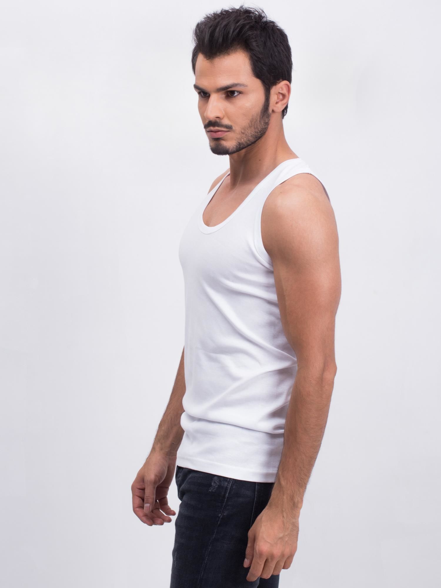 Singlet alb pentru bărbați