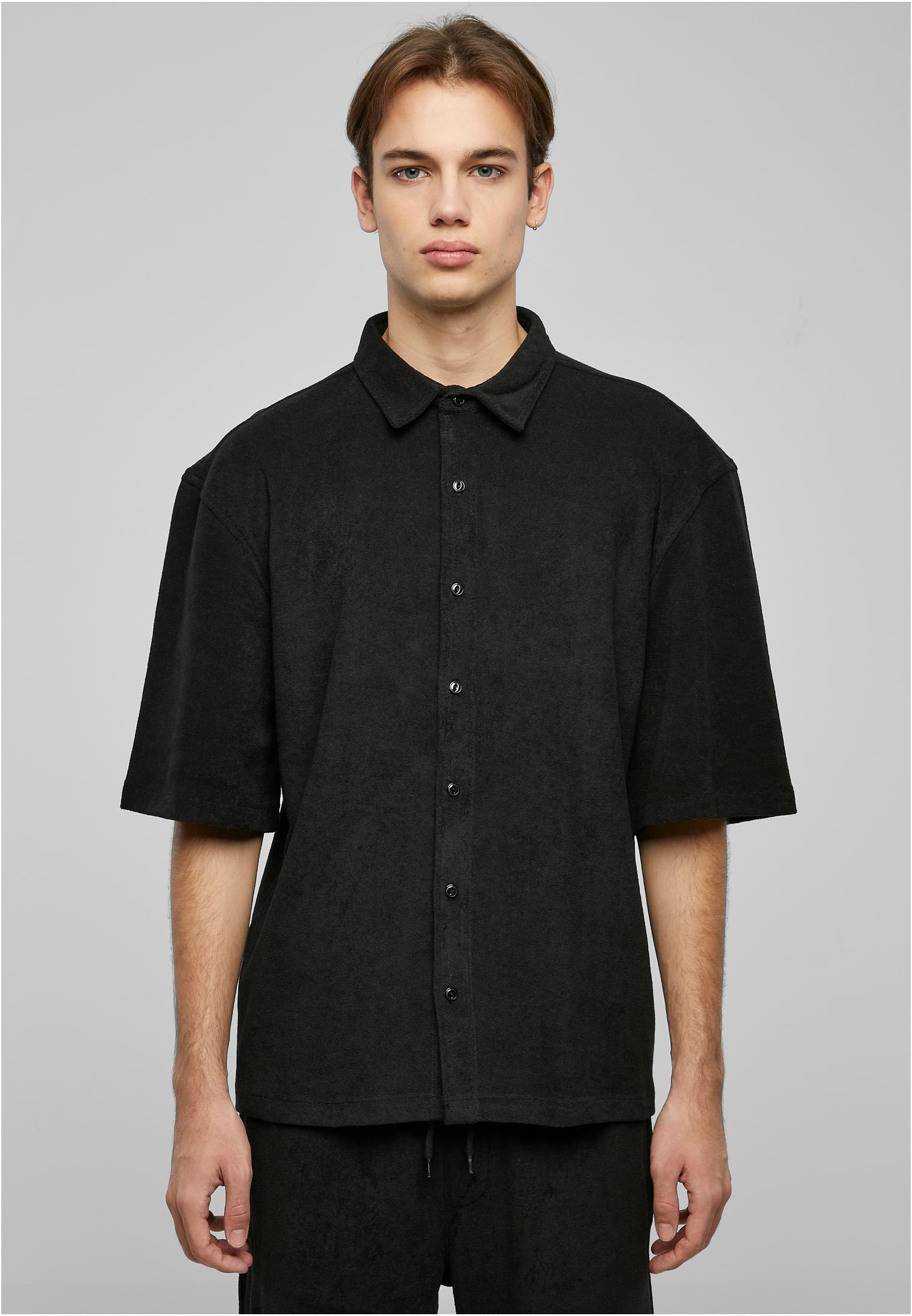 Boxy Towel Shirt Black