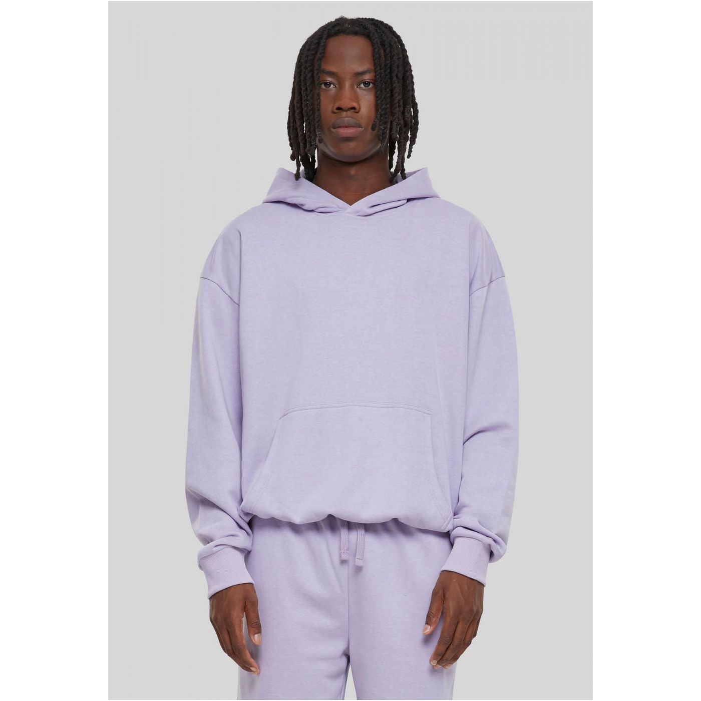 Men's Light Terry Hoody Sweatshirt - Purple