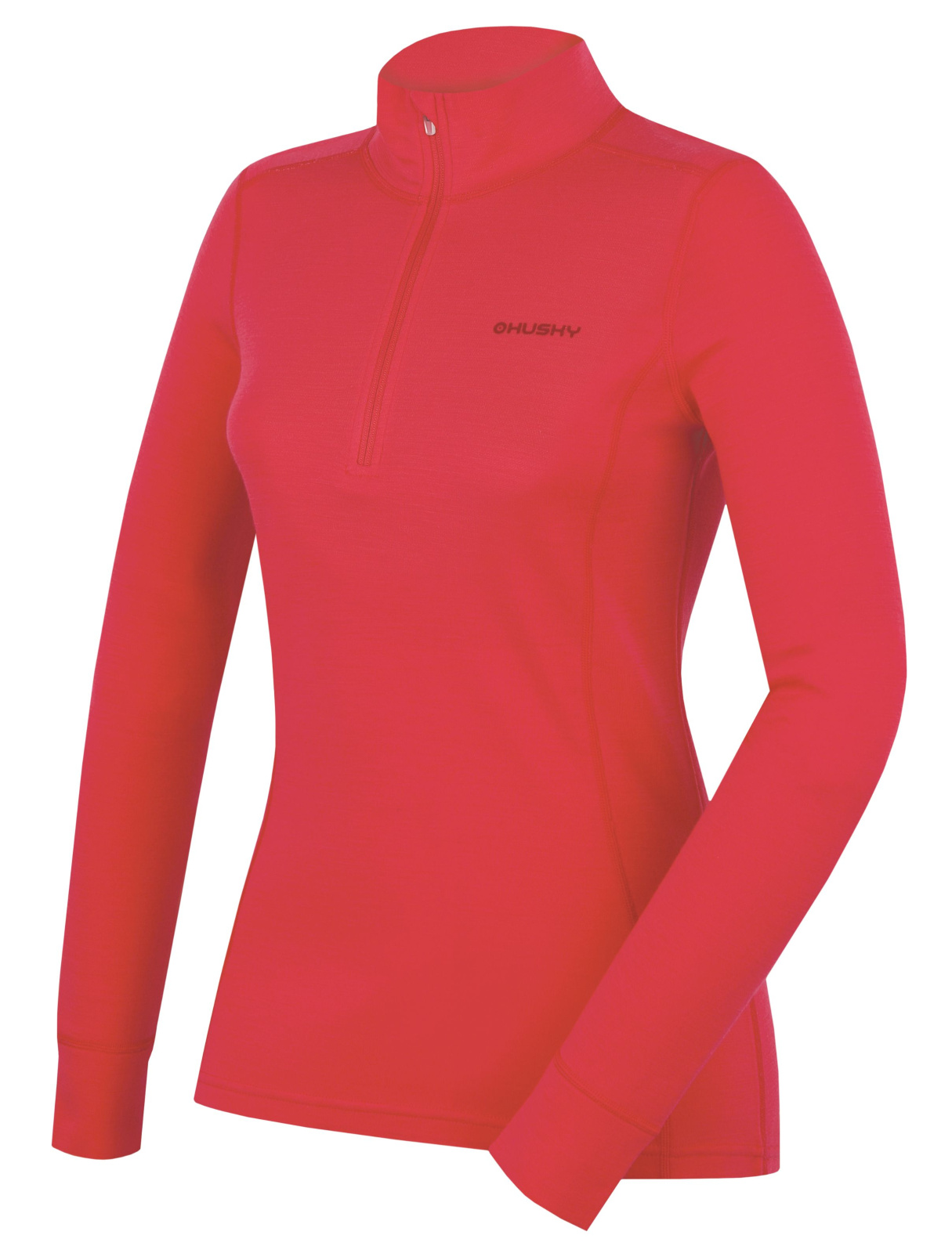 Women's merino sweatshirt HUSKY Aron Zip L pink