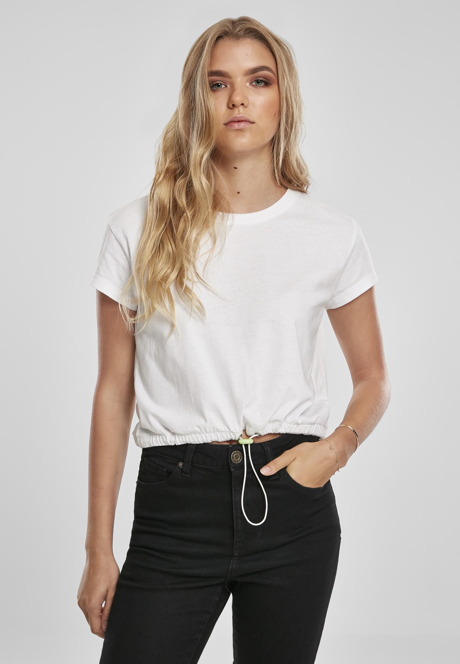 Women's Cropped Tunnel T-shirt In White