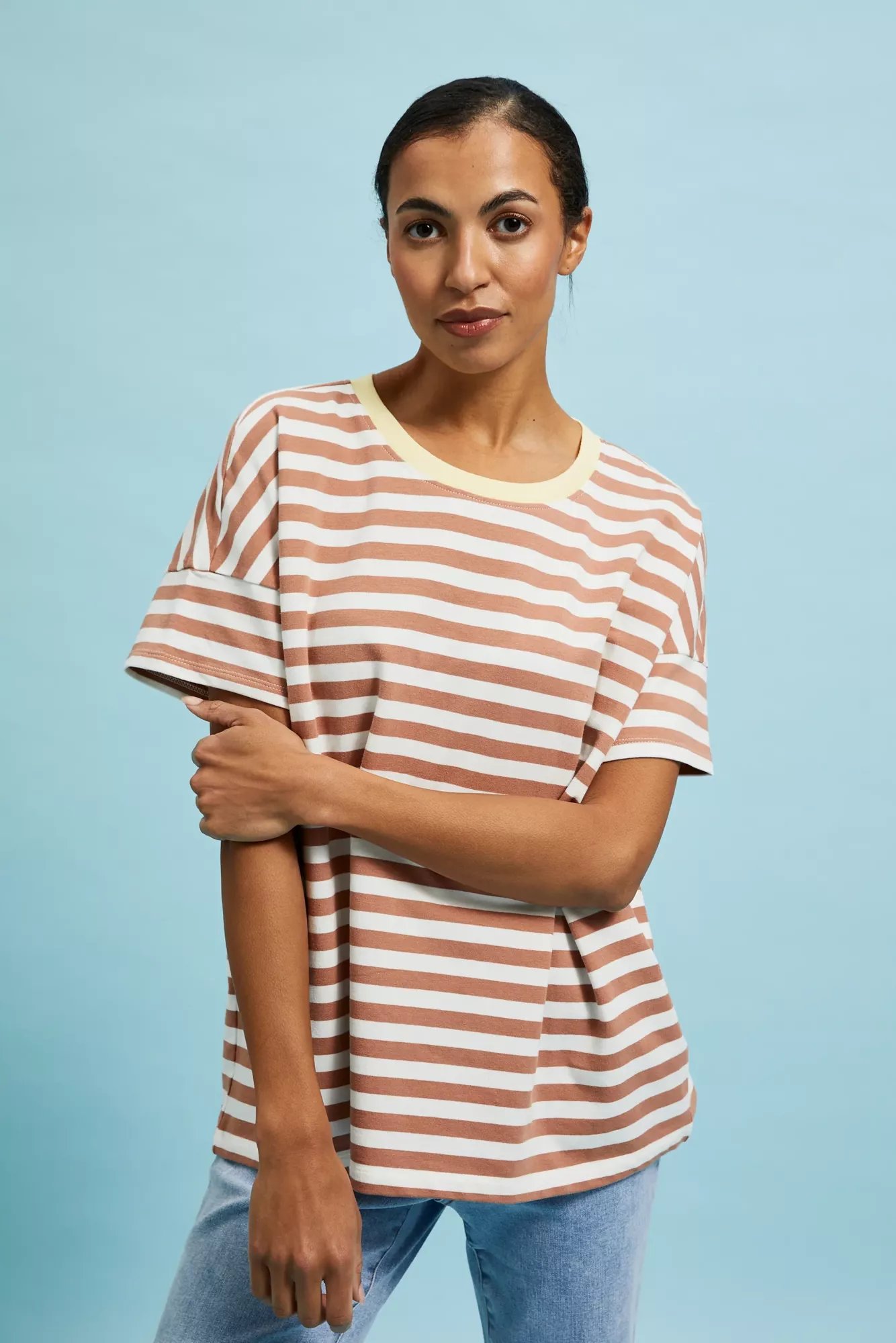 Marisse Women's Sweatshirt L-Bl-4303 L.Brown