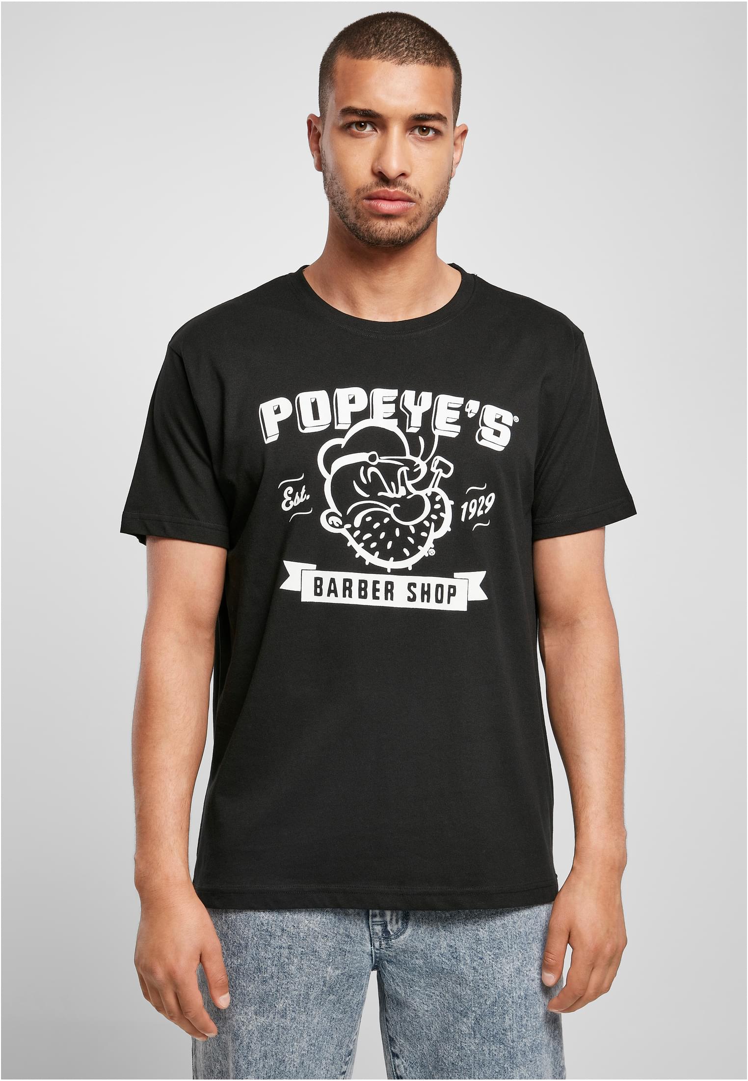 Black Popeye Barber Shop T-Shirt