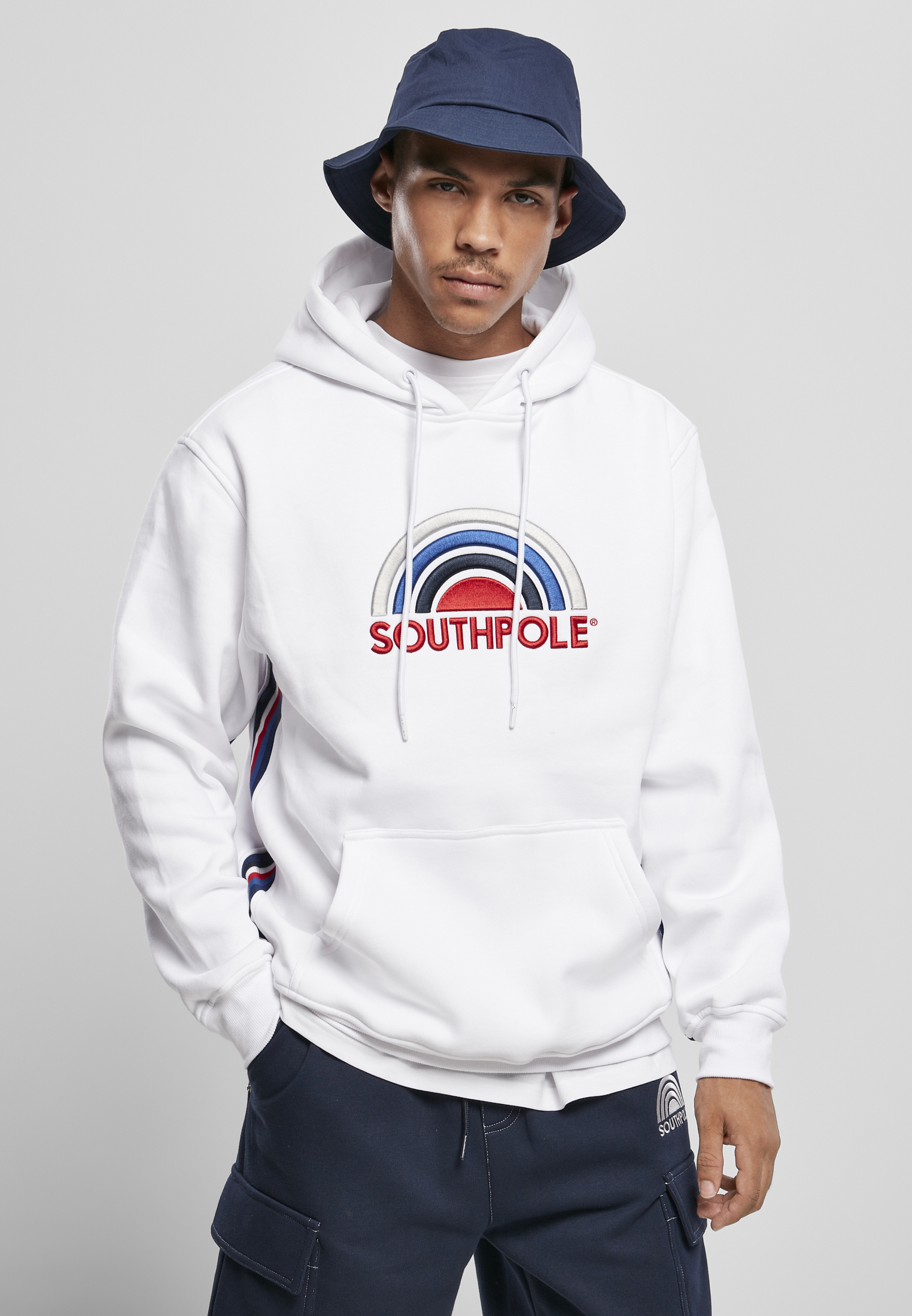 Men's Southpole Multi Color Logo Sweatshirt - White
