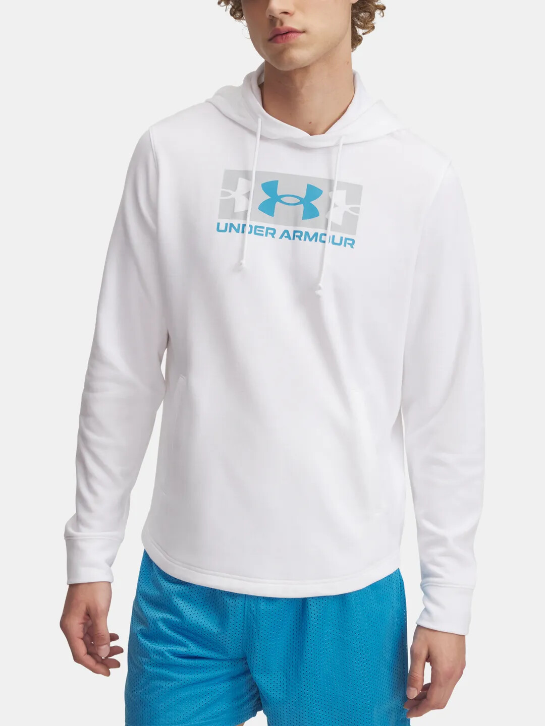 Mens Under Armour Rival Terry Logo Hood Sweatshirt