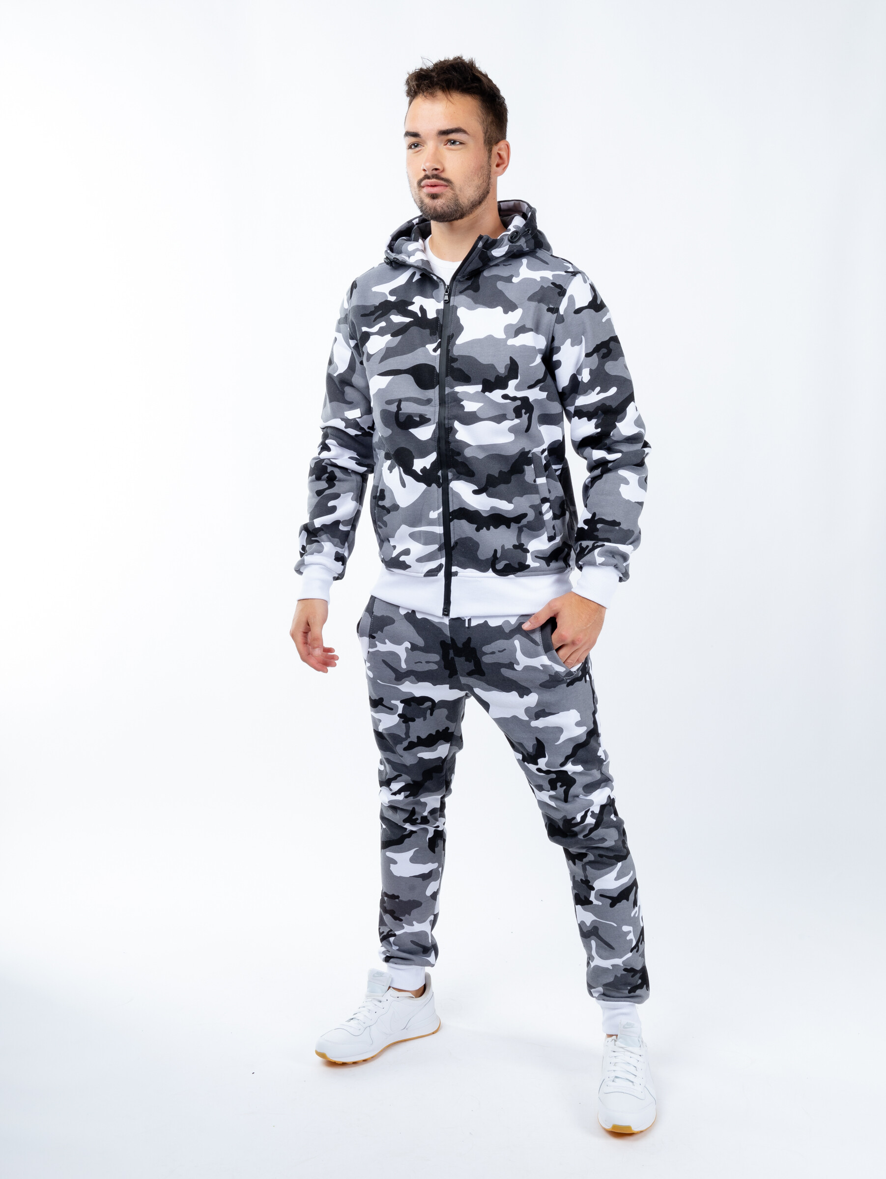 Men's Tracksuit GLANO - Camouflage Grey