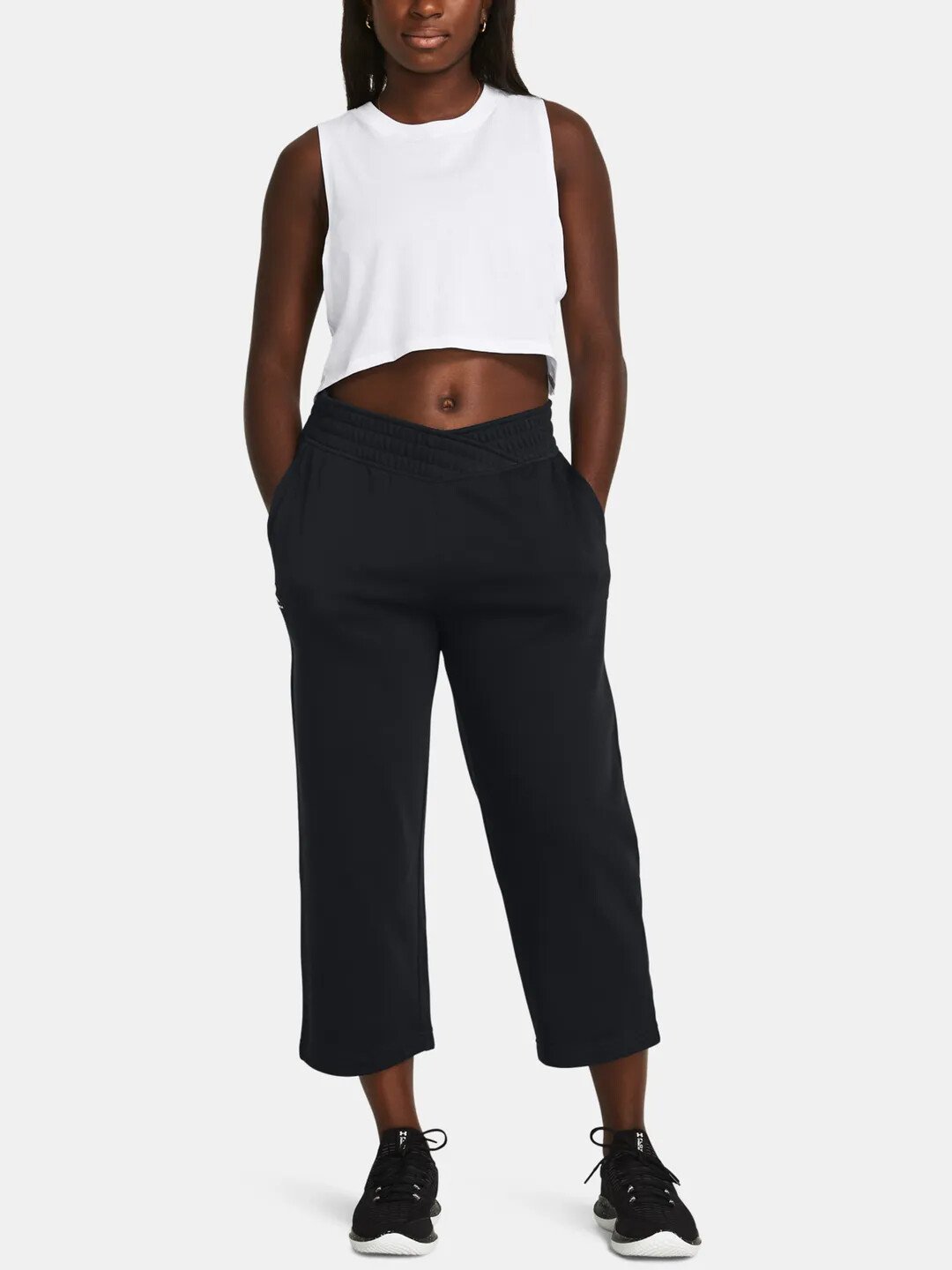 Dámské tepláky Under Armour Rival Terry Crop Wide Leg