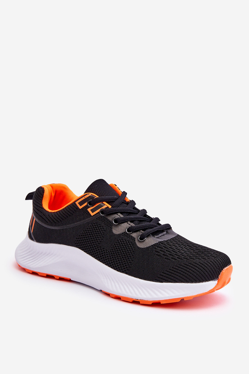 Classic Women's Sports Lace-up Shoes Black and Orange Darla