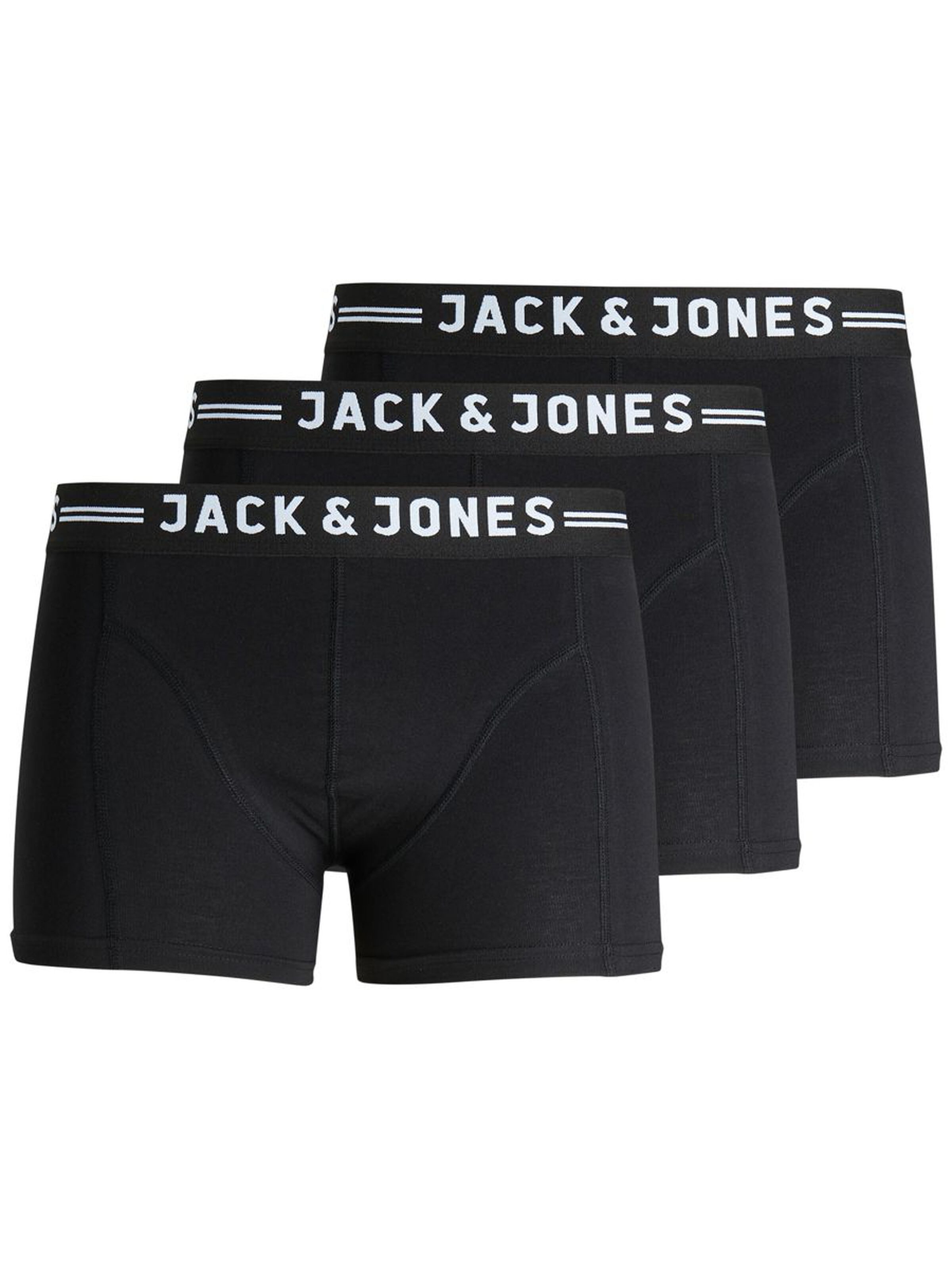 Levně 3PACK pánské boxerky Jack and Jones černé