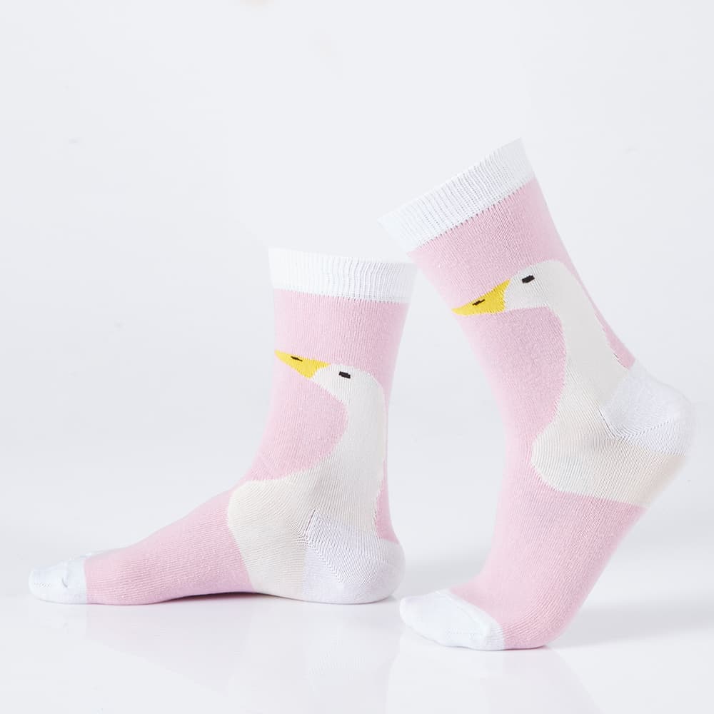 Men&#039;s pink socks with duck