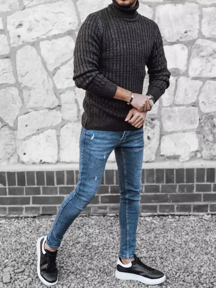 Men's dark gray sweater Dstreet