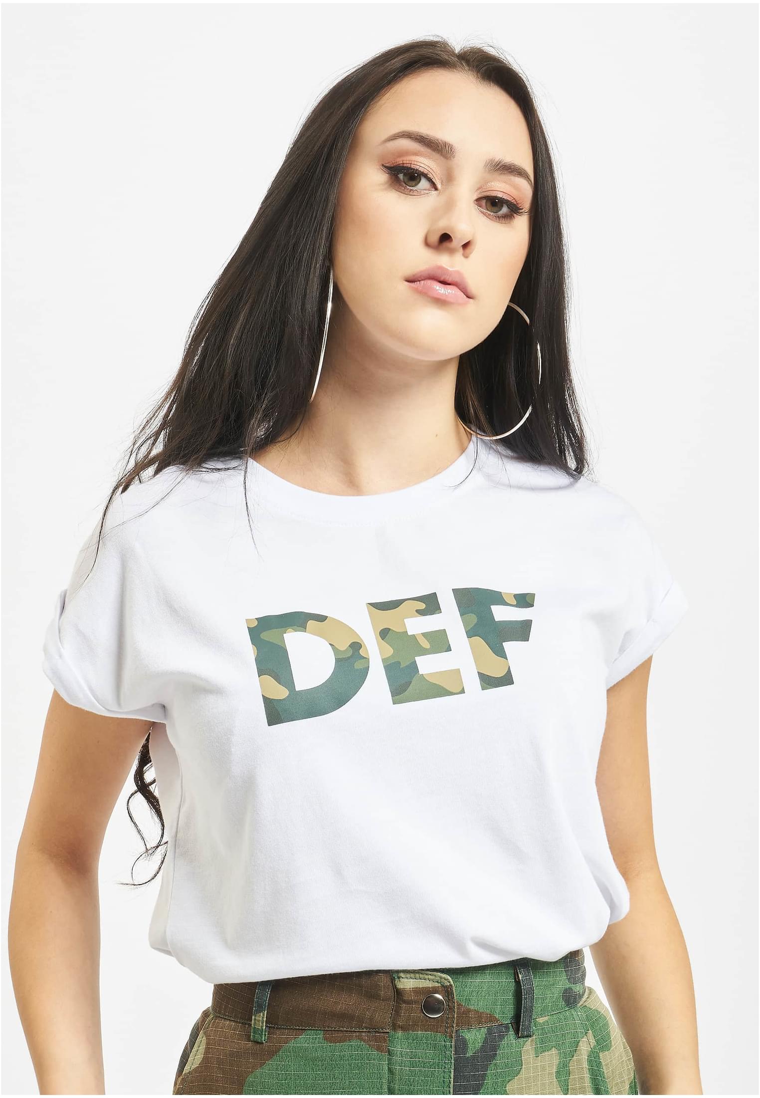 Levně Bílé tričko s podpisem DEF