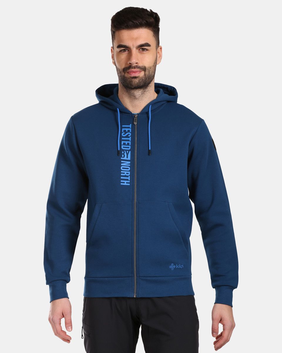 Men's cotton hooded sweatshirt Kilpi AVILA-M Dark blue