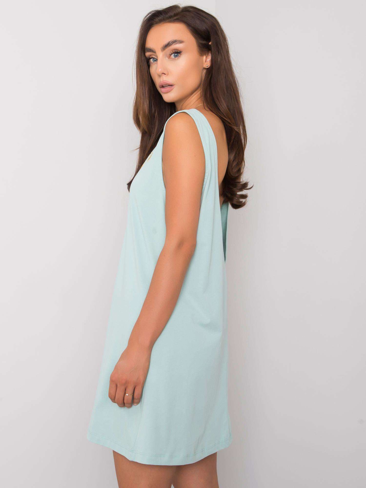 RUE PARIS Rochie de menta cu decolteu la spate