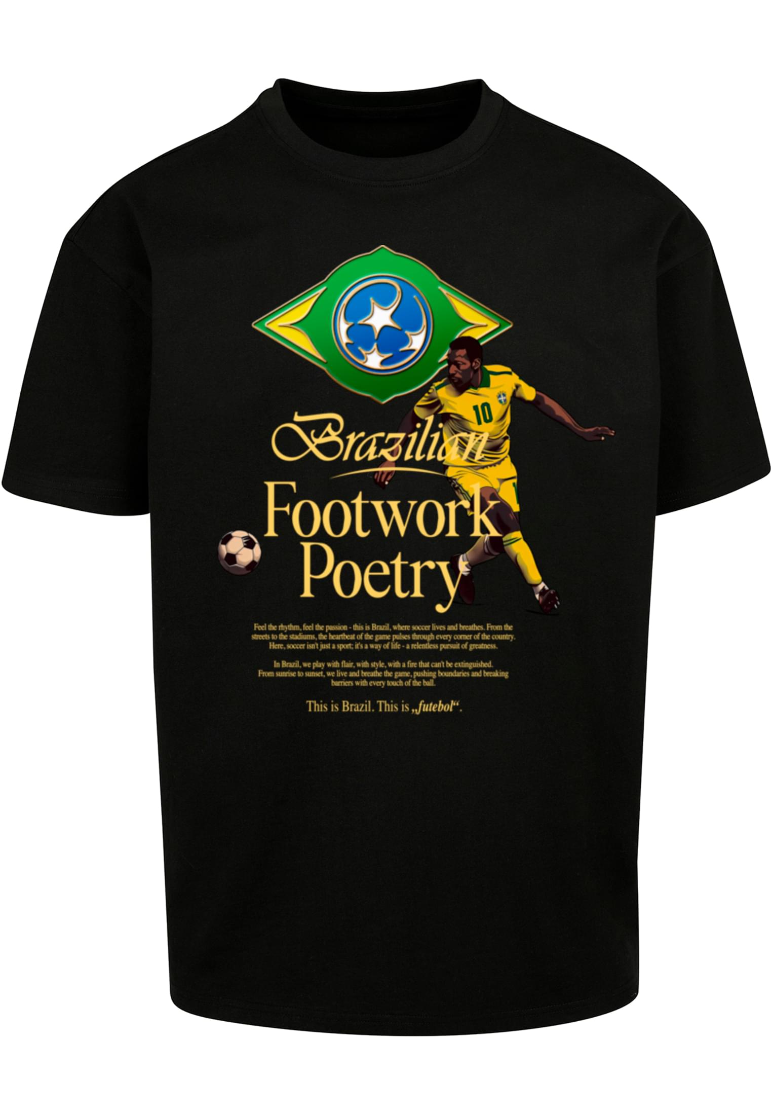 Men's T-shirt Footwork Poetry Oversize Black