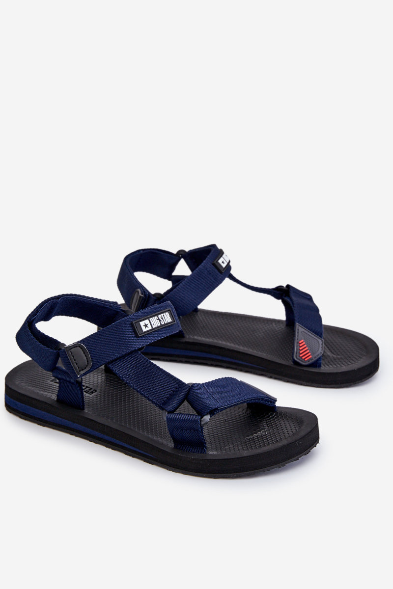Men's Velcro Sandals Big Star DD174718 Navy Blue