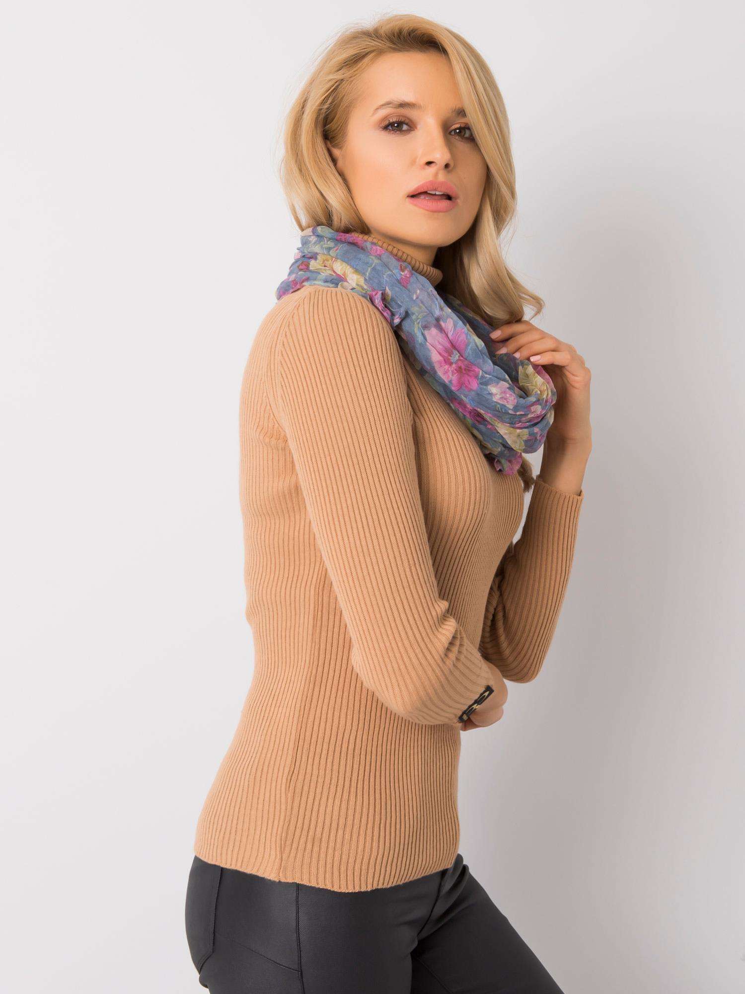 Eșarfă florală albastră