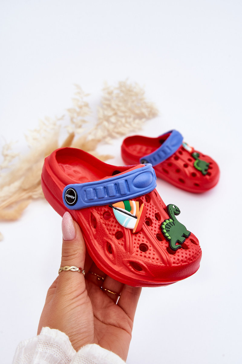 Levně Dětské pěnové lehké sandály Crocs Červené Sweets