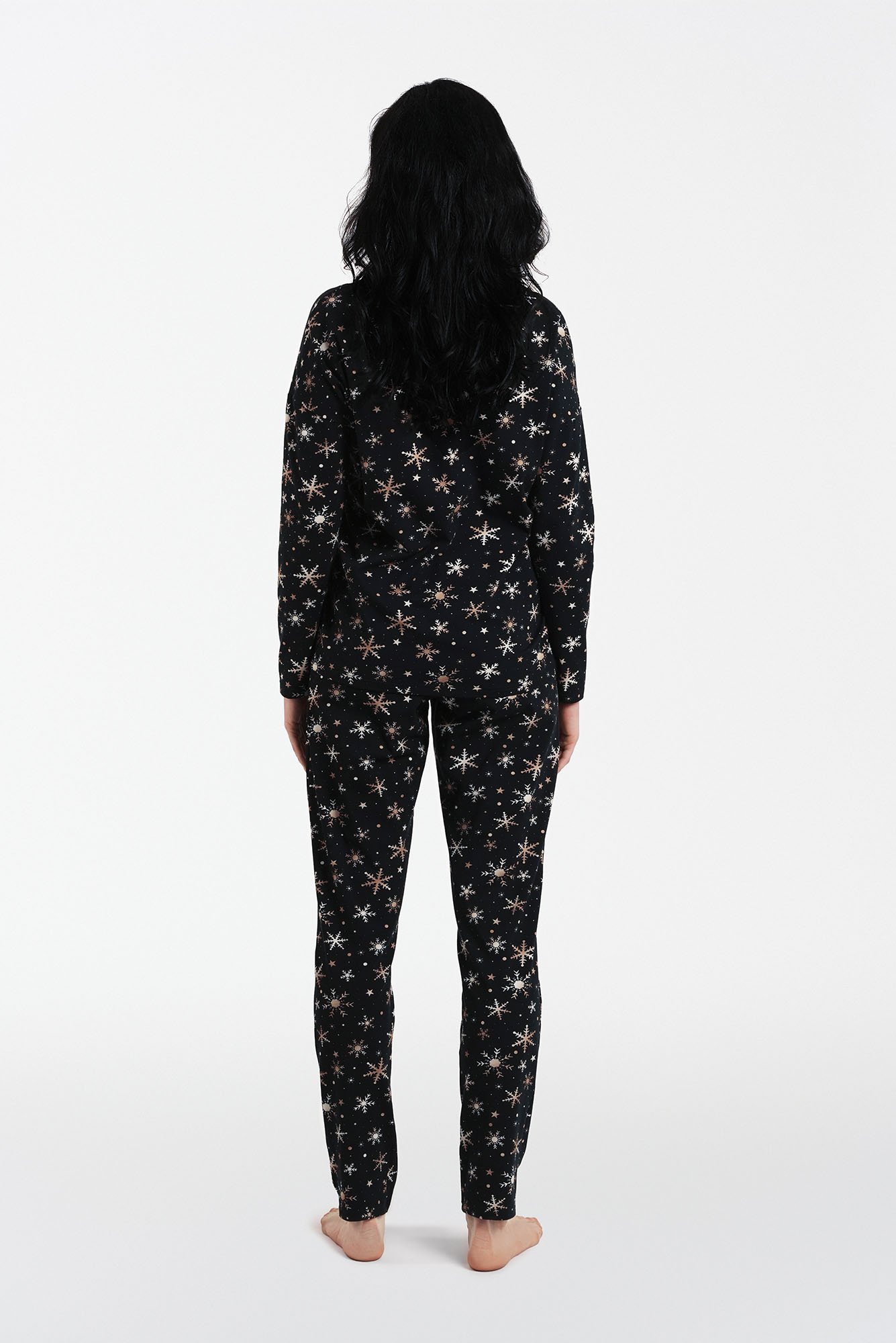 Women's pyjamas Laponia, long sleeves, long legs - print