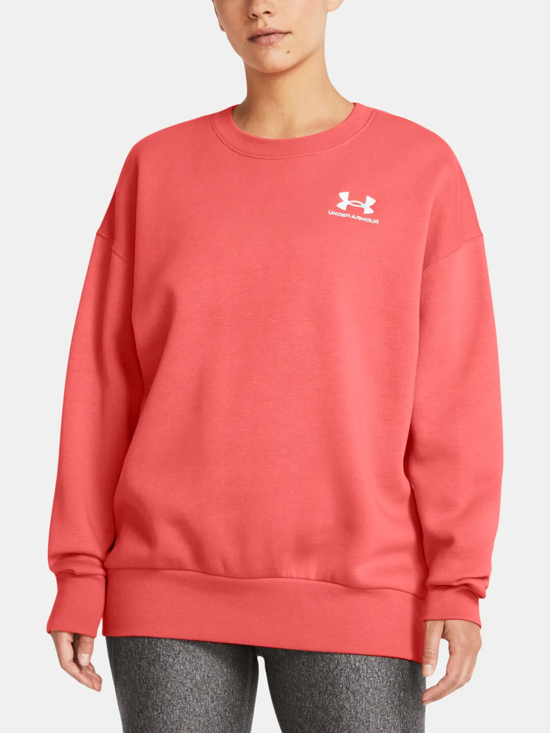 Women's Under Armour Essential Fleece OS Crew Sweatshirt