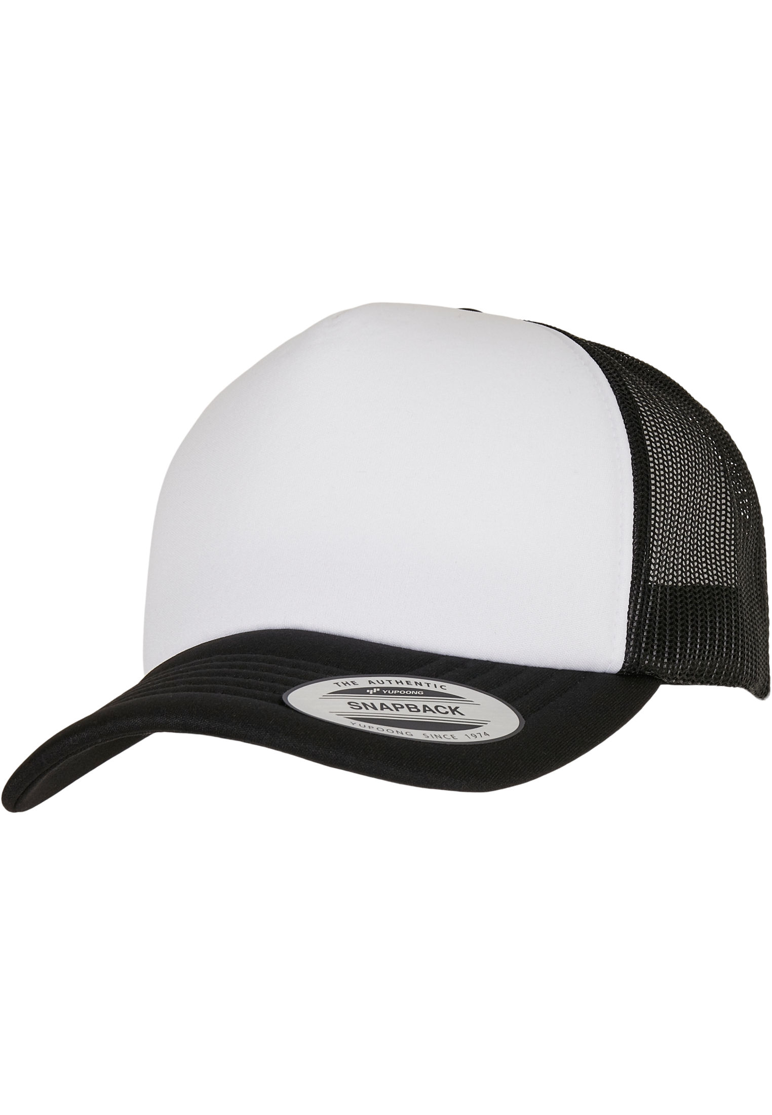 YP Classics® Curved Foam Trucker Cap - white Front black/white/black
