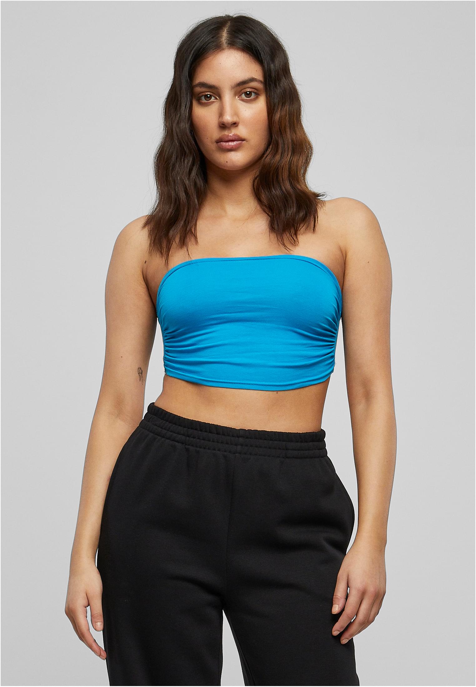 Women's Bandeau T-shirt In Turquoise