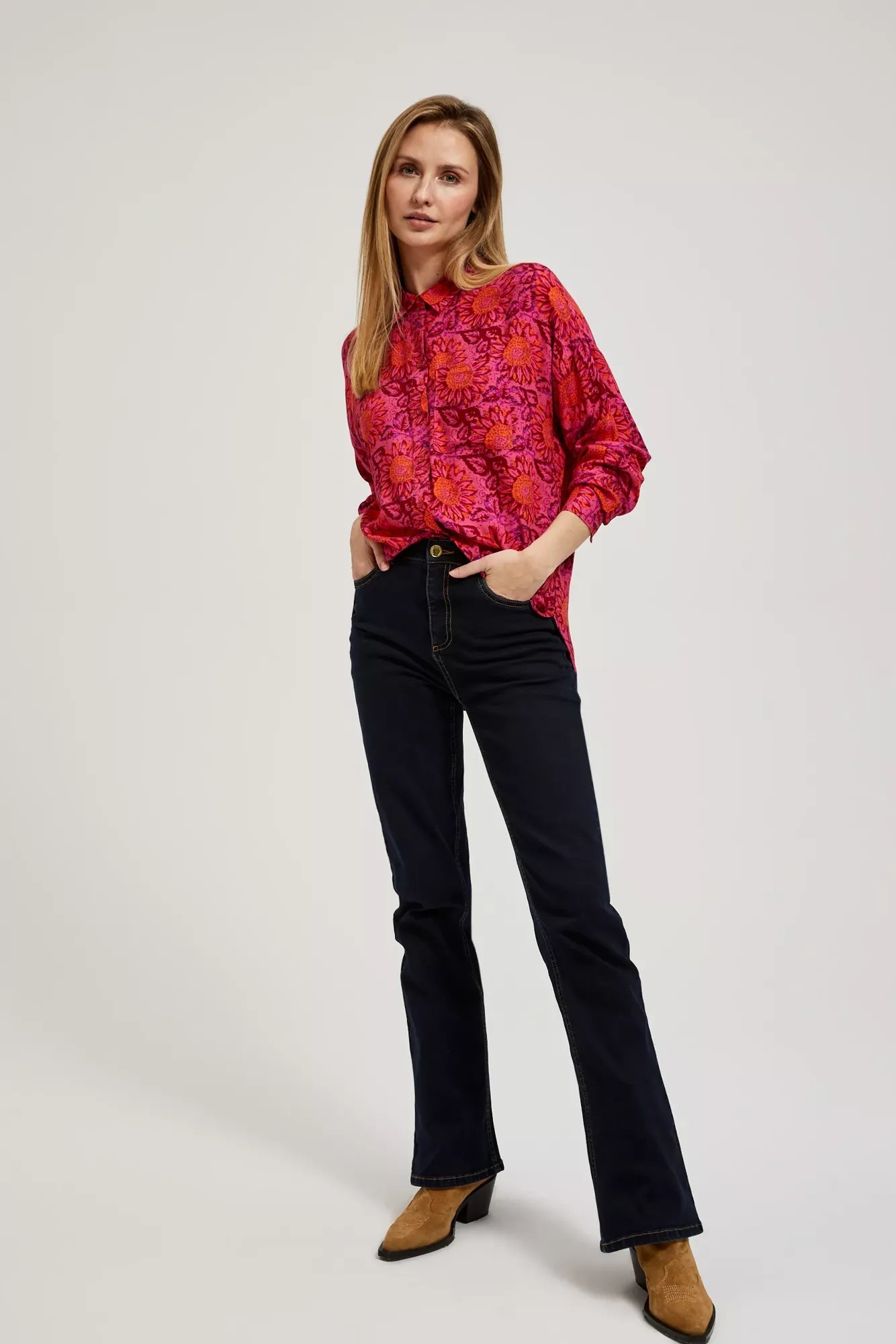 Women's shirt MOODO - dark pink