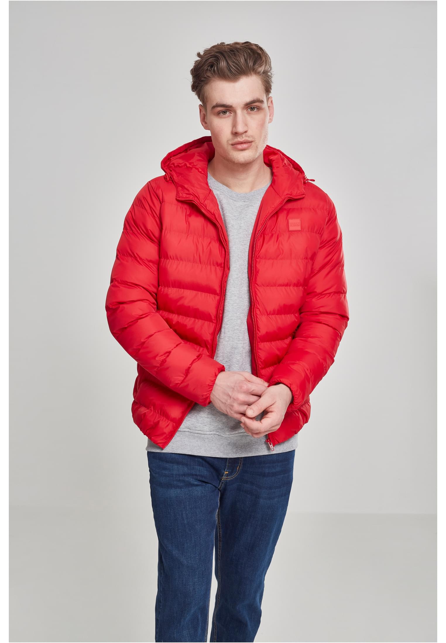 Levně Basic Bubble Jacket ohnivě červená