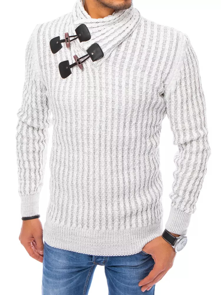 Men's light gray sweater Dstreet