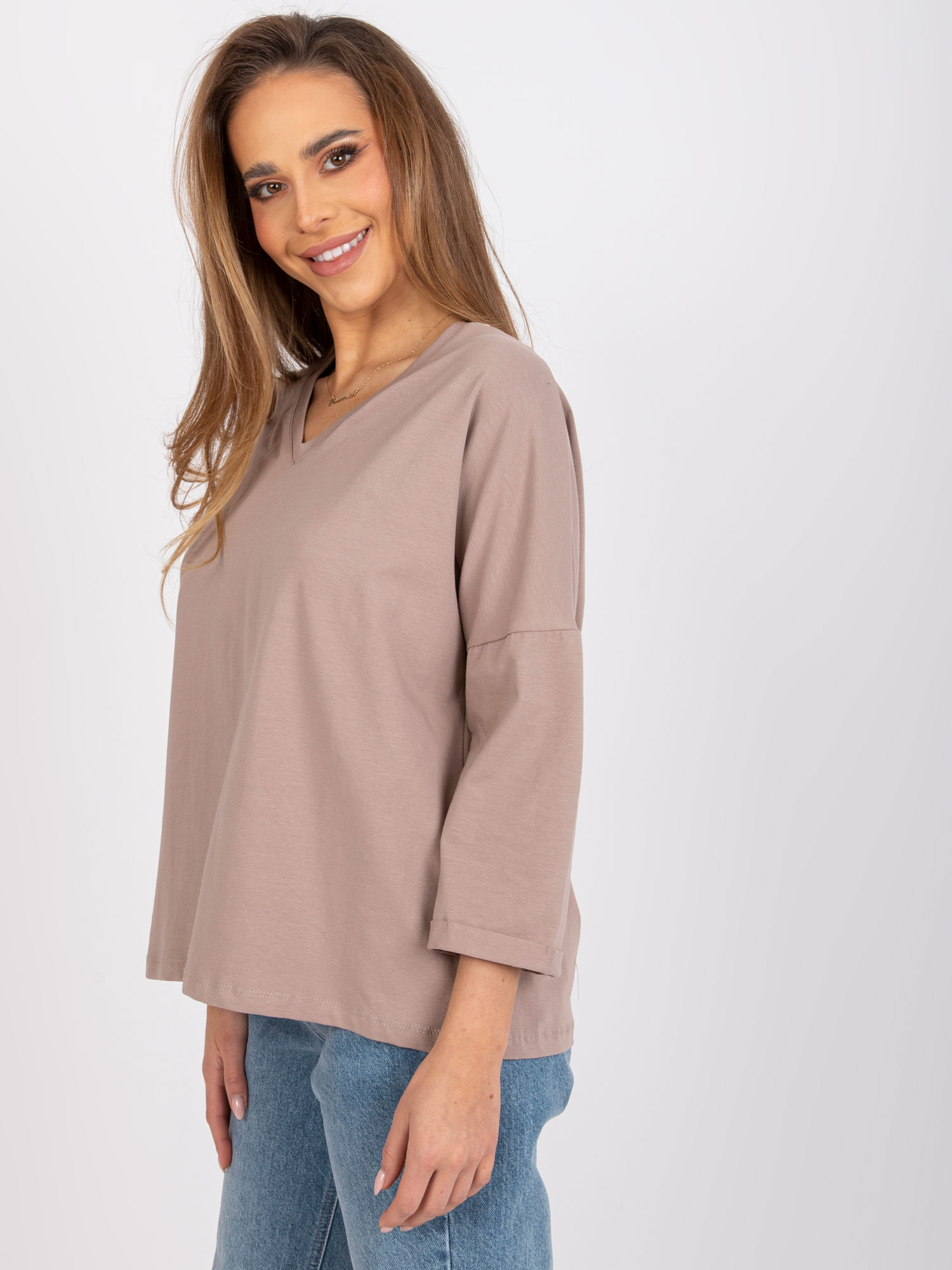 Girls' Cotton Blouse In Gray