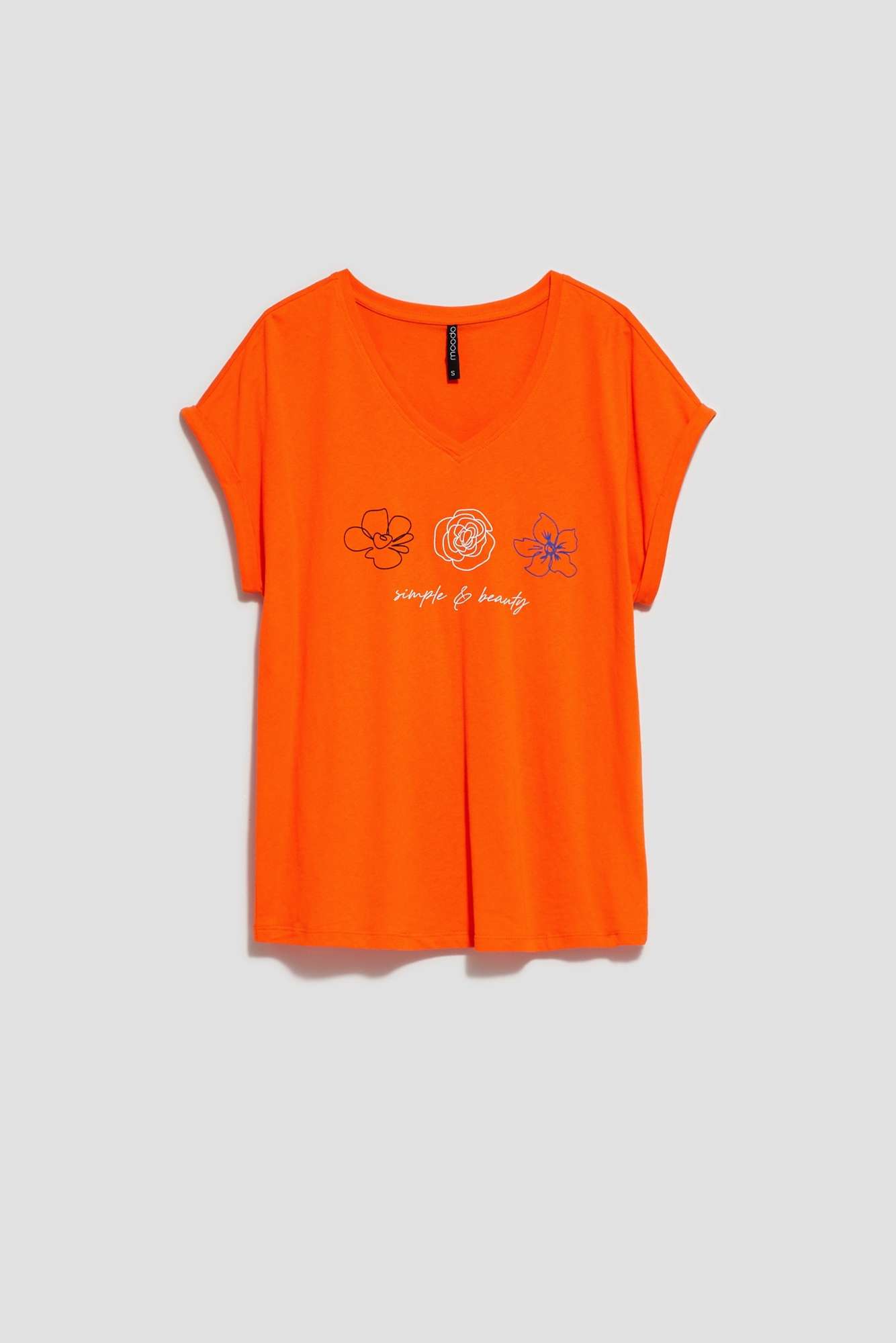 WOMEN'S T-SHIRT L-TS-4037 ORANGE