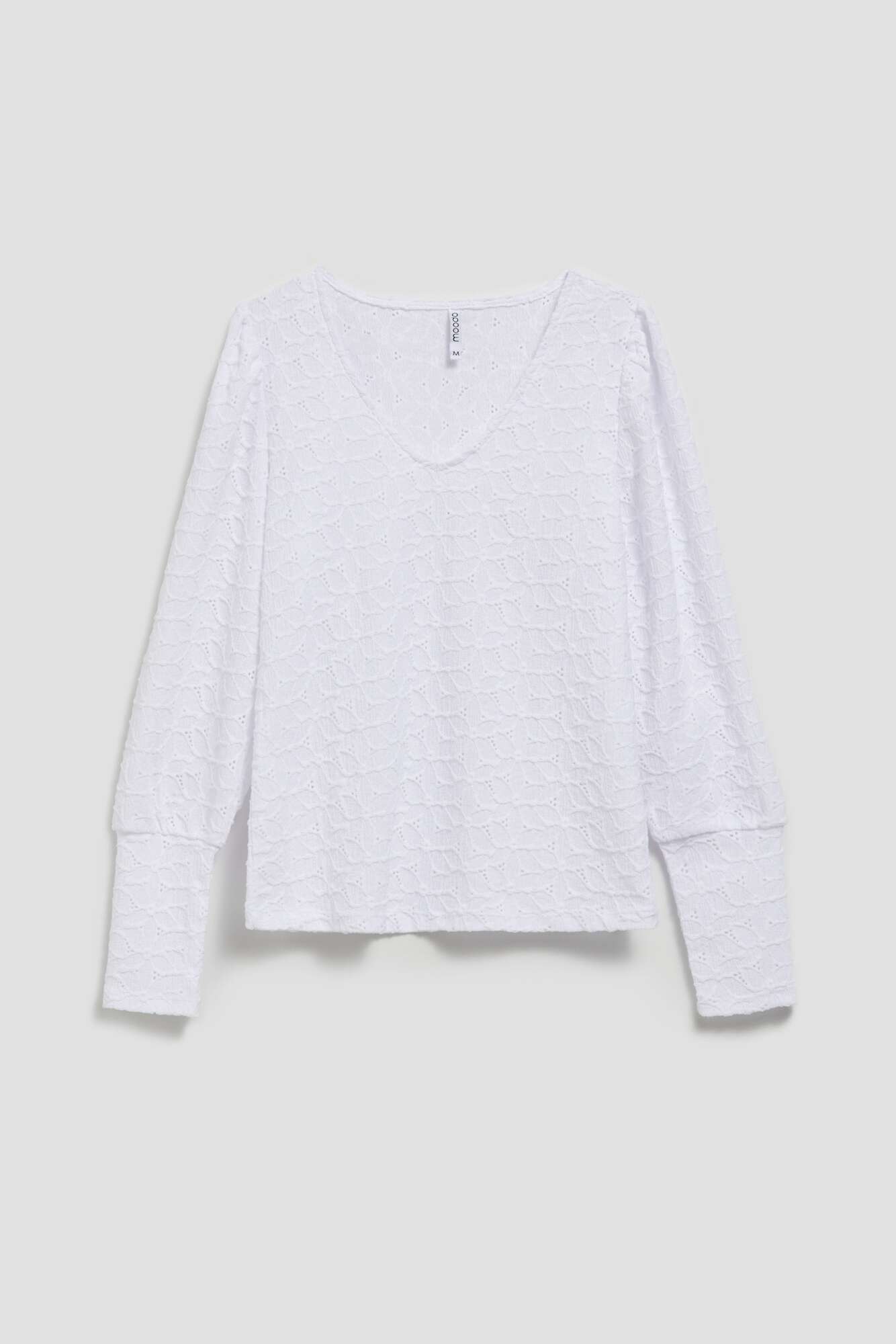 Openwork blouse with a V-neck