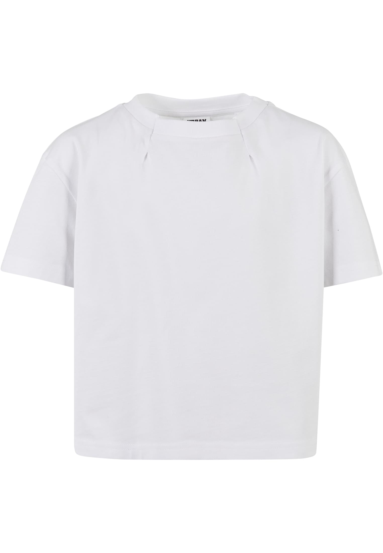 Levně Dívčí organické oversized plisované tričko bílé