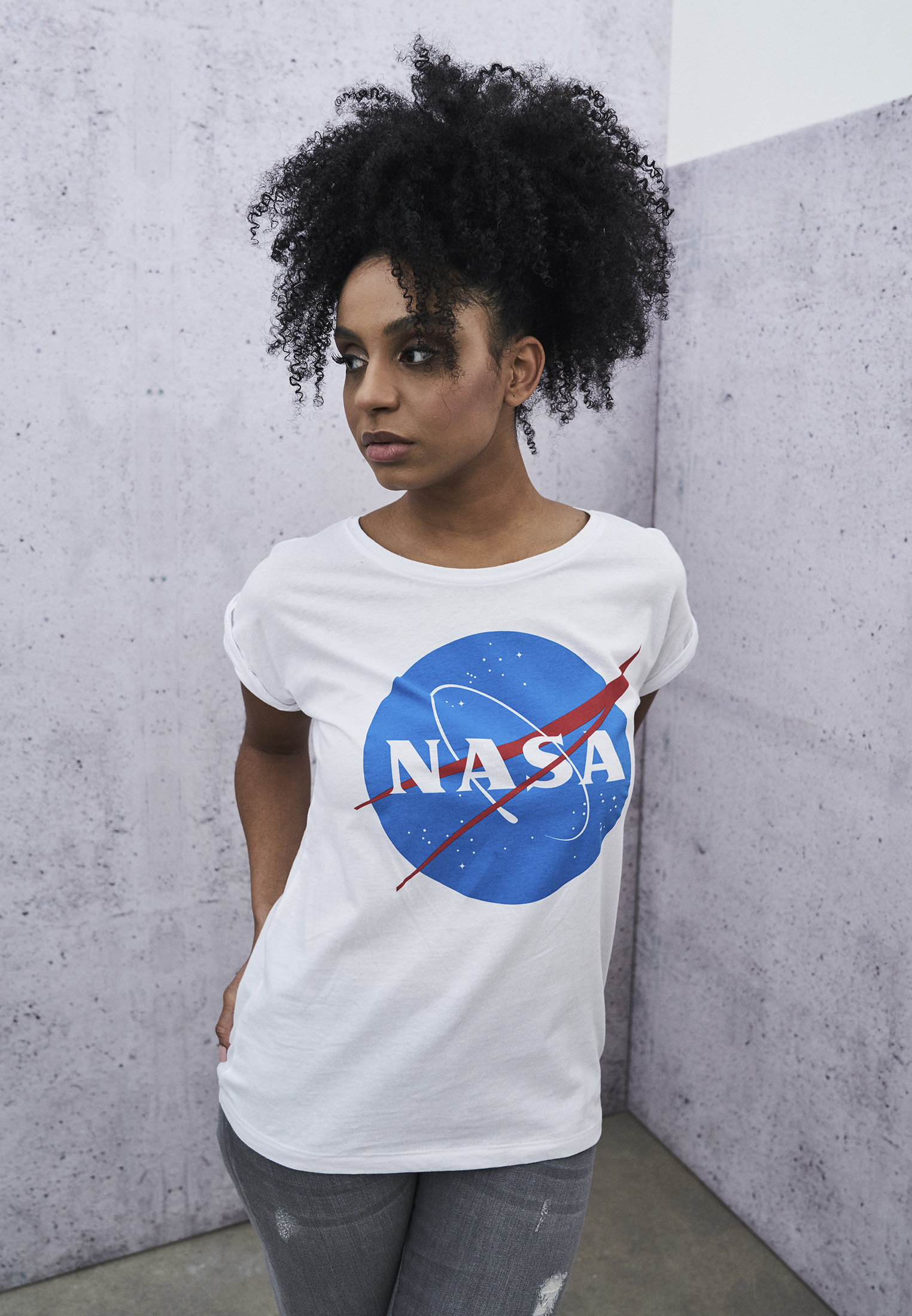 Κυρίες NASA Insignia Tee λευκό