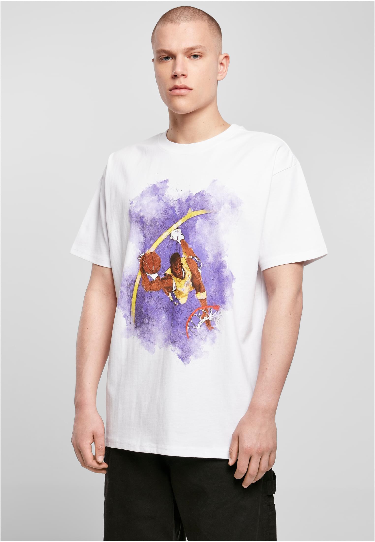 Levně Basketbalové mraky 2.0 Oversize tričko bílé